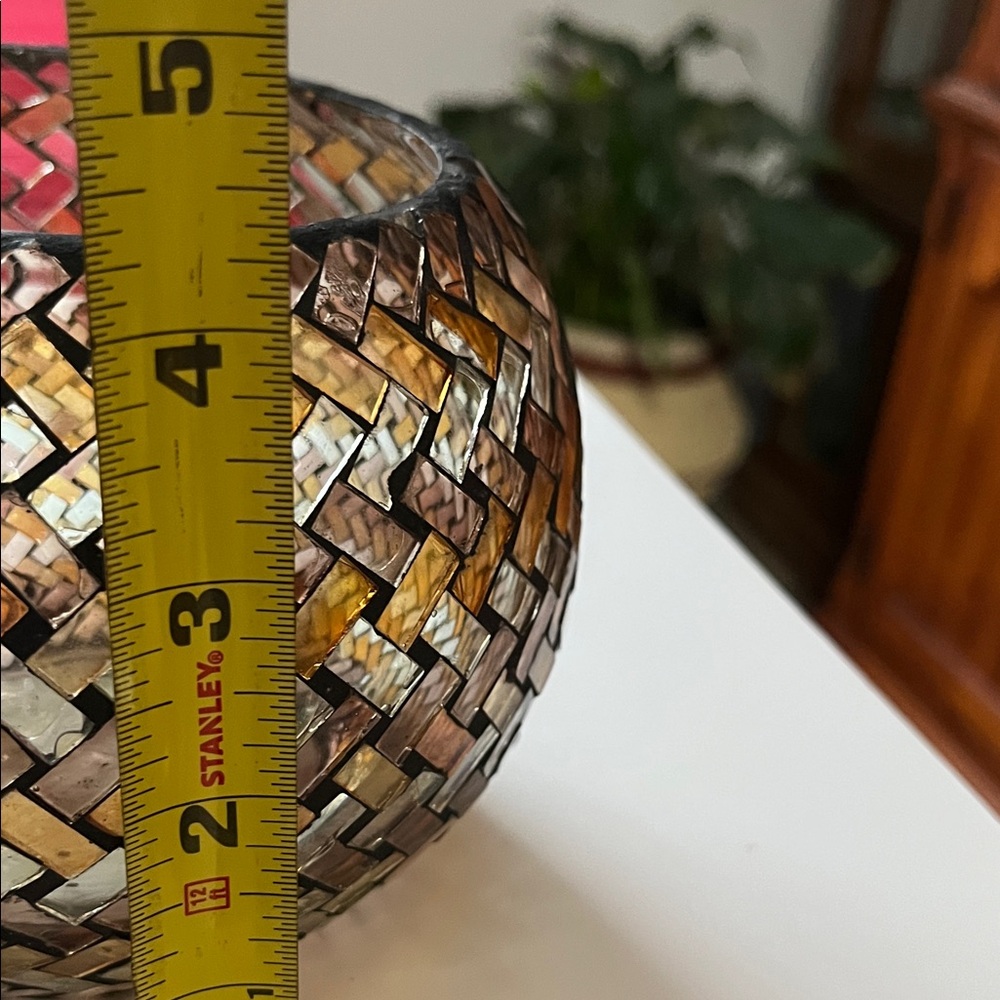 Mosaic Glass Candle Holder - Picture 4 of 4